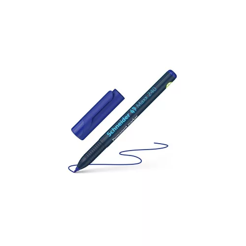 Alkoholos marker, 1-2 mm, kúpos, SCHNEIDER "Maxx 240", kék