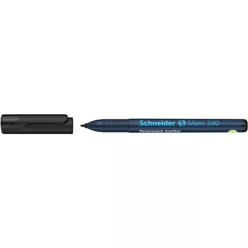 Alkoholos marker, 1-2 mm, kúpos, SCHNEIDER "Maxx 240", fekete