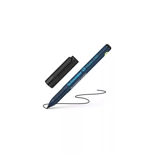 Alkoholos marker, 1-2 mm, kúpos, SCHNEIDER "Maxx 240", fekete