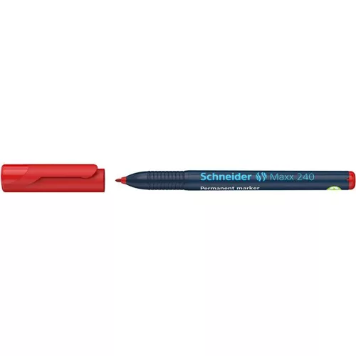 Alkoholos marker, 1-2 mm, kúpos, SCHNEIDER "Maxx 240", piros