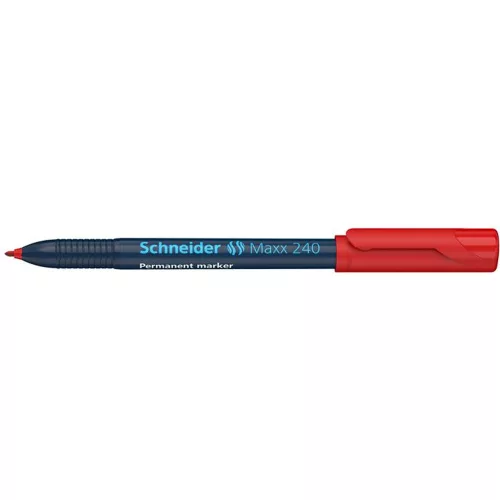 Alkoholos marker, 1-2 mm, kúpos, SCHNEIDER "Maxx 240", piros