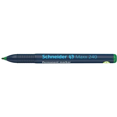 Alkoholos marker, 1-2 mm, kúpos, SCHNEIDER "Maxx 240", zöld