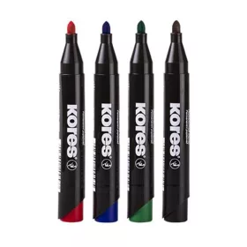   Alkoholos marker, 3-5 mm, kúpos, KORES "K-Marker", 4 különböző szín