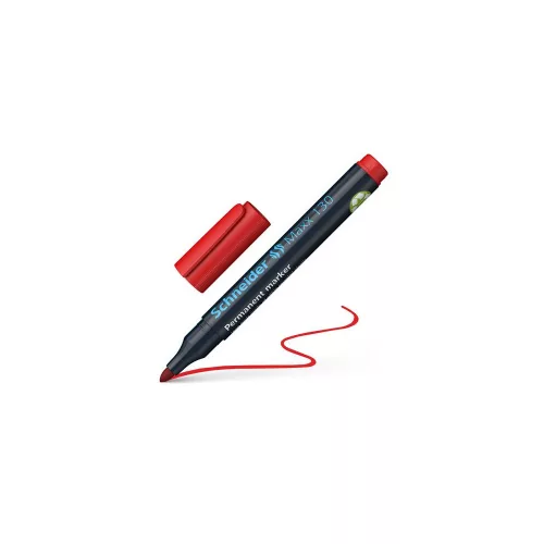 Alkoholos marker, 1-3 mm, kúpos, SCHNEIDER "Maxx 130", piros