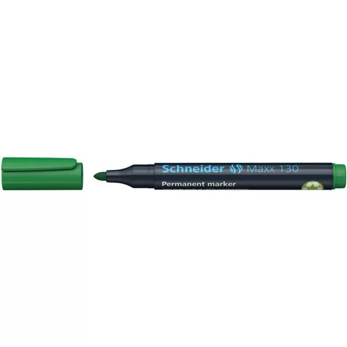Alkoholos marker, 1-3 mm, kúpos, SCHNEIDER "Maxx 130", zöld