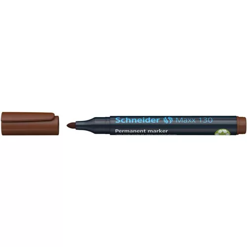 Alkoholos marker, 1-3 mm, kúpos, SCHNEIDER "Maxx 130", barna