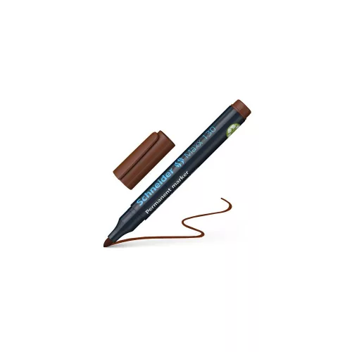 Alkoholos marker, 1-3 mm, kúpos, SCHNEIDER "Maxx 130", barna
