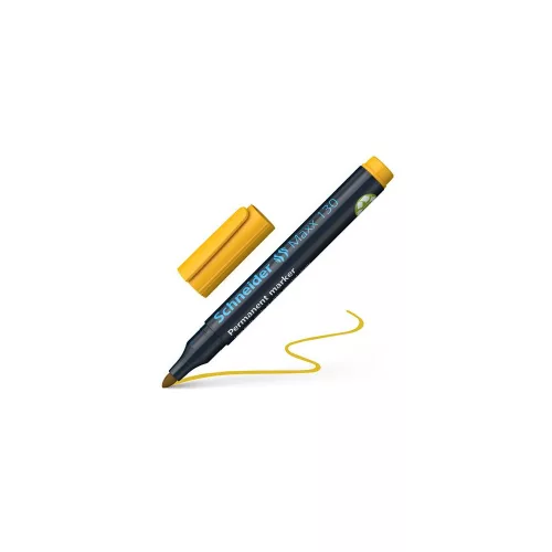 Alkoholos marker, 1-3 mm, kúpos, SCHNEIDER "Maxx 130", sárga
