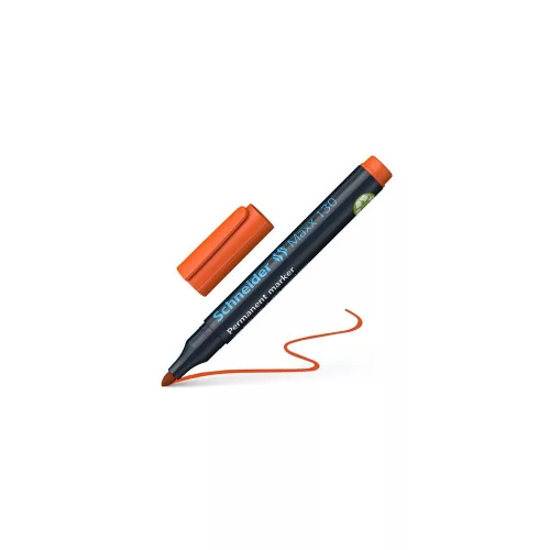 Alkoholos marker, 1-3 mm, kúpos, SCHNEIDER "Maxx 130", narancssárga