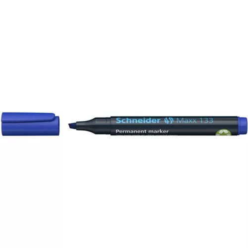 Alkoholos marker, 1-4 mm, vágott, SCHNEIDER "Maxx 133", kék