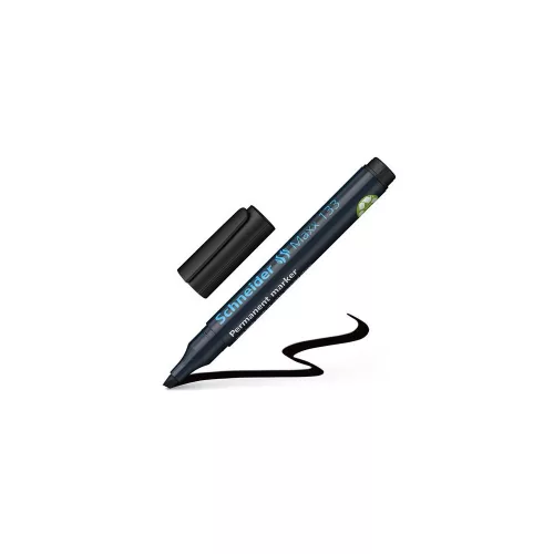 Alkoholos marker, 1-4 mm, vágott, SCHNEIDER "Maxx 133", fekete