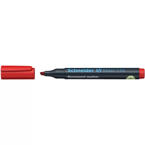Alkoholos marker, 1-4 mm, vágott, SCHNEIDER "Maxx 133", piros