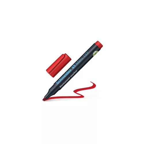 Alkoholos marker, 1-4 mm, vágott, SCHNEIDER "Maxx 133", piros