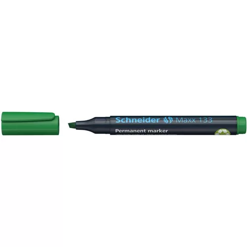 Alkoholos marker, 1-4 mm, vágott, SCHNEIDER "Maxx 133", zöld