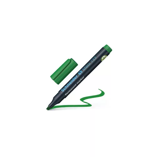 Alkoholos marker, 1-4 mm, vágott, SCHNEIDER "Maxx 133", zöld