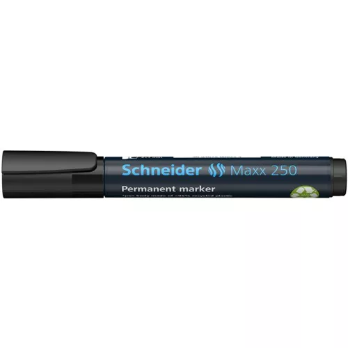 Alkoholos marker, 2-7 mm, vágott, SCHNEIDER "Maxx 250", fekete