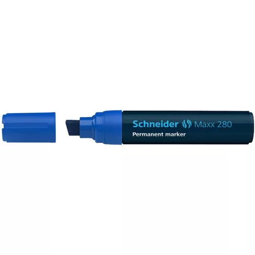 Alkoholos marker, 4-12 mm, vágott, SCHNEIDER "Maxx 280", kék