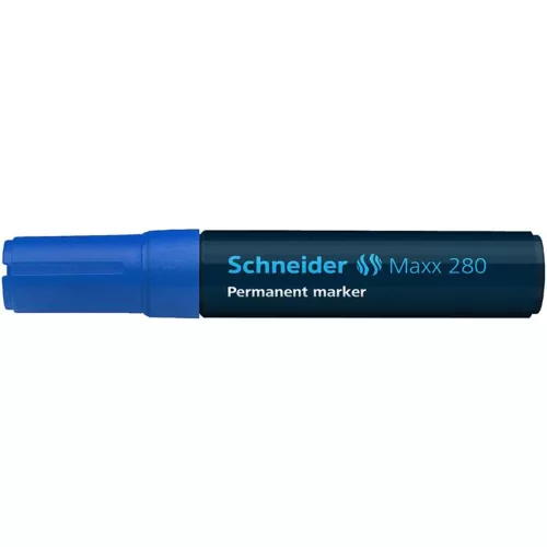 Alkoholos marker, 4-12 mm, vágott, SCHNEIDER "Maxx 280", kék