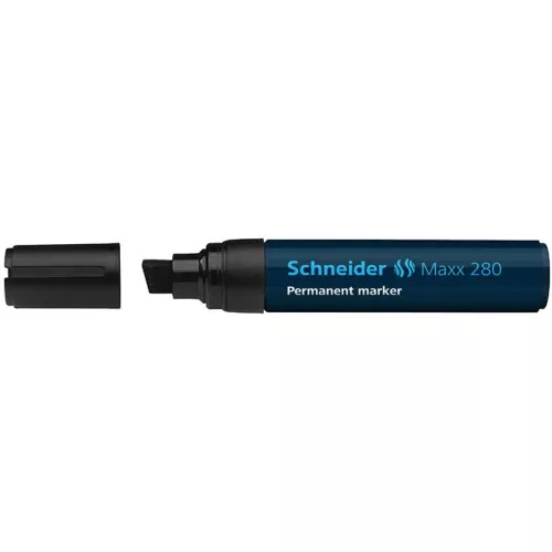 Alkoholos marker, 4-12 mm, vágott, SCHNEIDER "Maxx 280", fekete
