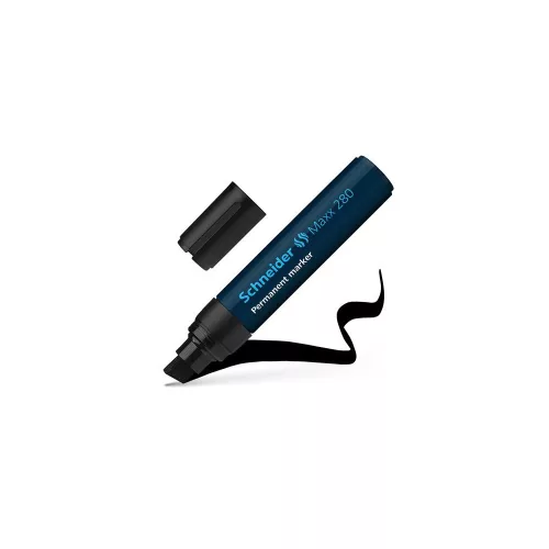 Alkoholos marker, 4-12 mm, vágott, SCHNEIDER "Maxx 280", fekete