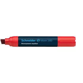   Alkoholos marker, 4-12 mm, vágott, SCHNEIDER "Maxx 280", piros