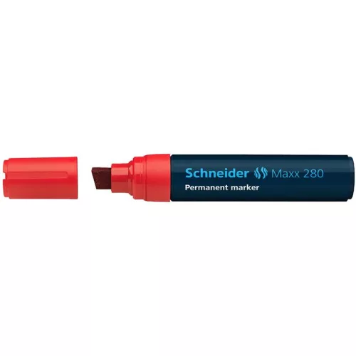 Alkoholos marker, 4-12 mm, vágott, SCHNEIDER "Maxx 280", piros