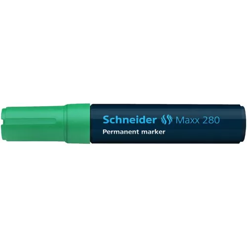 Alkoholos marker, 4-12 mm, vágott, SCHNEIDER "Maxx 280", zöld