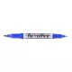 Alkoholos marker, 0,4/1,0 mm, kúpos, kétvégű, FLEXOFFICE "PM01", kék