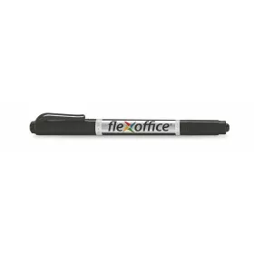   Alkoholos marker, 0,4/1,0 mm, kúpos, kétvégű, FLEXOFFICE "PM01", fekete