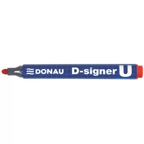 Alkoholos marker, 2-4 mm, kúpos, DONAU "D-signer U", piros