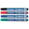Alkoholos marker, 2-4 mm, kúpos, DONAU "D-signer U", piros