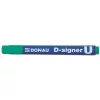 Alkoholos marker, 2-4 mm, kúpos, DONAU "D-signer U", zöld