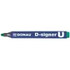Alkoholos marker, 2-4 mm, kúpos, DONAU "D-signer U", zöld