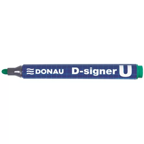 Alkoholos marker, 2-4 mm, kúpos, DONAU "D-signer U", zöld