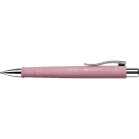   Golyóstoll, 0,7 mm,  nyomógombos, FABER-CASTELL "Poly Ball", rózsaszín