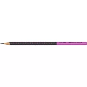   Grafitceruza, HB, háromszögletű, FABER-CASTELL "Grip 2001", fekete,rózsaszín