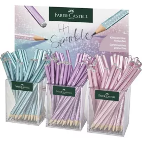   Grafitceruza display, B, háromszögletű, FABER-CASTELL "Sparkle", metál színek - 144db