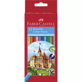   Színes ceruza készlet, hatszögletű, FABER-CASTELL "Classic", 12 különböző szín