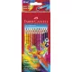 Színes ceruza készlet, háromszögletű, FABER-CASTELL "Papagáj", 24 különböző szín