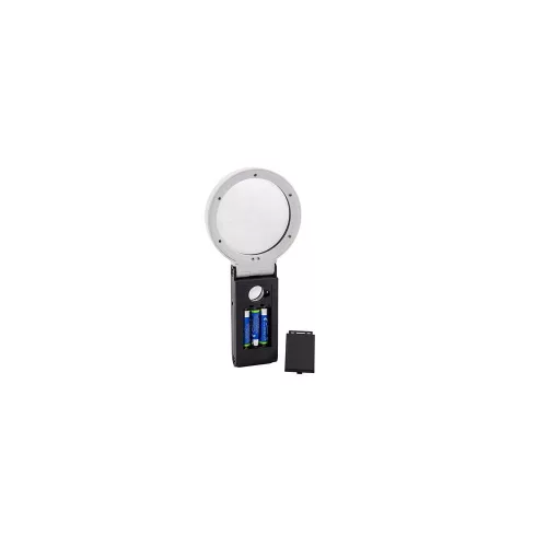 Nagyító, 90 mm, kihajtható állvánnyal, LED fénnyel, WEDO, fekete/fehér