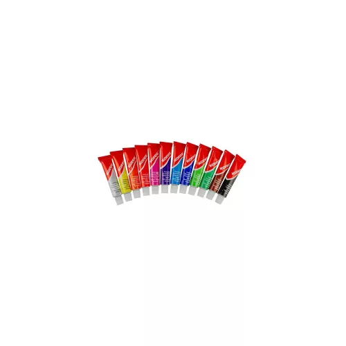Tempera készlet, 12 ml, KORES, 12 különböző szín