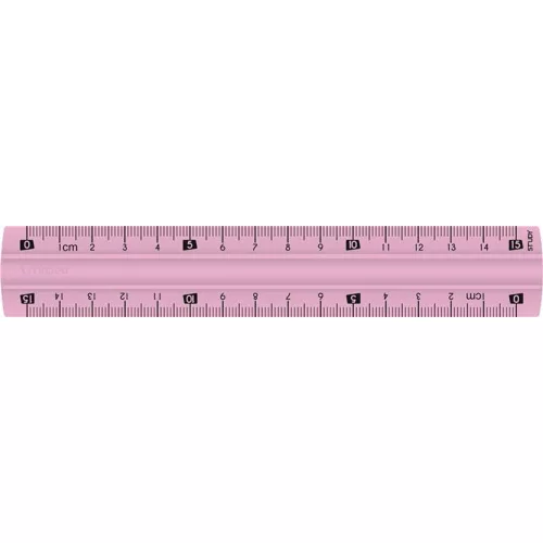 Vonalzó, műanyag, törhetetlen, 15 cm, MAPED "Study Unbreakable", vegyes színek