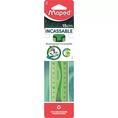 Vonalzó, műanyag, hajlítható, 15 cm, MAPED "Flex"