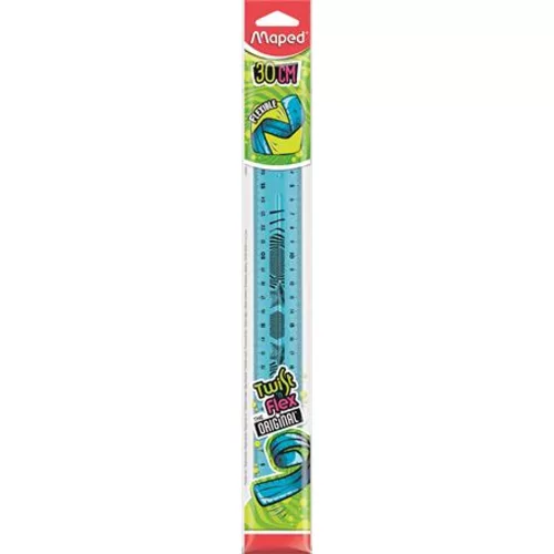 Vonalzó, műanyag, törhetetlen, 30 cm, MAPED "Twist`n Flex"