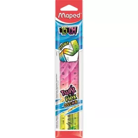 Vonalzó, műanyag, 15 cm, MAPED "Twist'n Flex Decor"