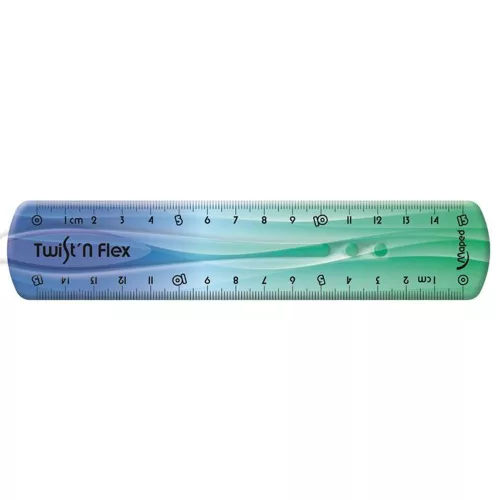 Vonalzó, műanyag, 15 cm, MAPED "Twist`n Flex Decor"