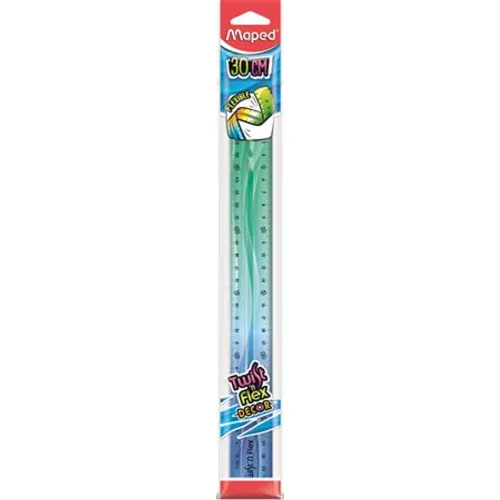 Vonalzó, műanyag, 30 cm, MAPED "Twist`n Flex Decor"
