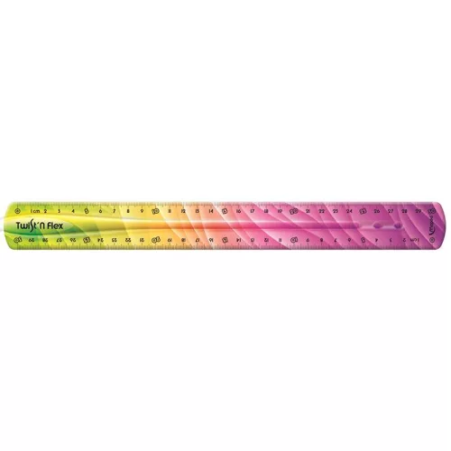 Vonalzó, műanyag, 30 cm, MAPED "Twist`n Flex Decor"