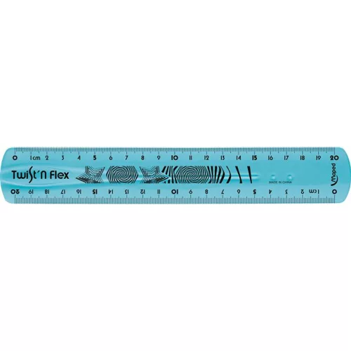 Vonalzó, műanyag, törhetetlen, 20 cm, MAPED "Twist`n Flex"