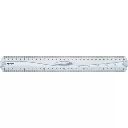 Vonalzó, műanyag, 30 cm, MAPED "Geometric"